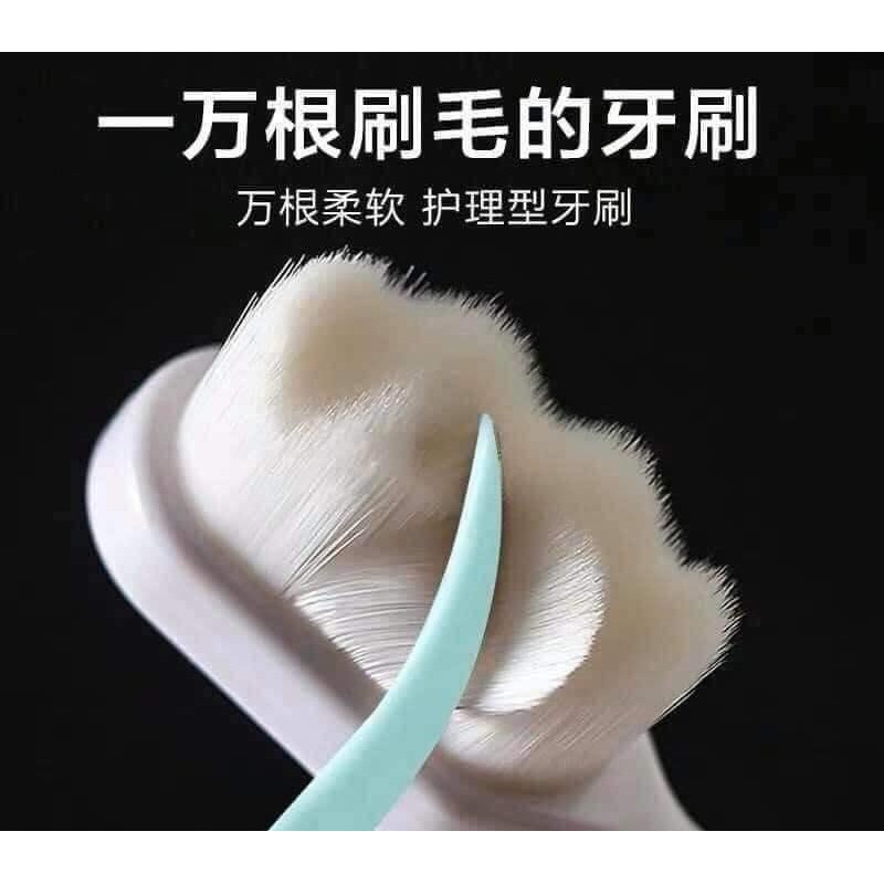 Bàn chải đánh răng cho cả gia đình chất liệu sợi silicon siêu nhỏ mềm mại làm sạch sâu (Kèm hộp đựng)