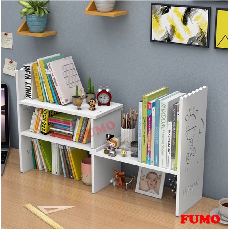Kệ sách kệ văn phòng gỗ nhựa PVC cao cấp lắp ghép đa năng tiện lợi FUMO SP015