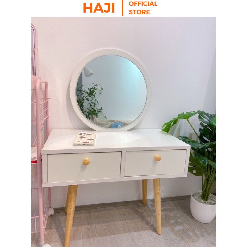Bàn phấn mini có ngăn kéo lưu trữ vật dụng gọn gàng gương tháo lắp thương hiệu HAJI A140
