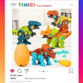 Đồ Chơi Trứng Khủng Long Tự Lắp Ráp Cho Bé