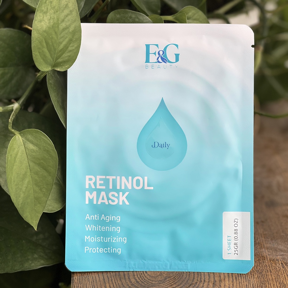 Mặt nạ Retinol E&G Beauty Daily trắng sáng căng bóng, Mask chống lão hóa 25g x 5 miếng 1 Hộp