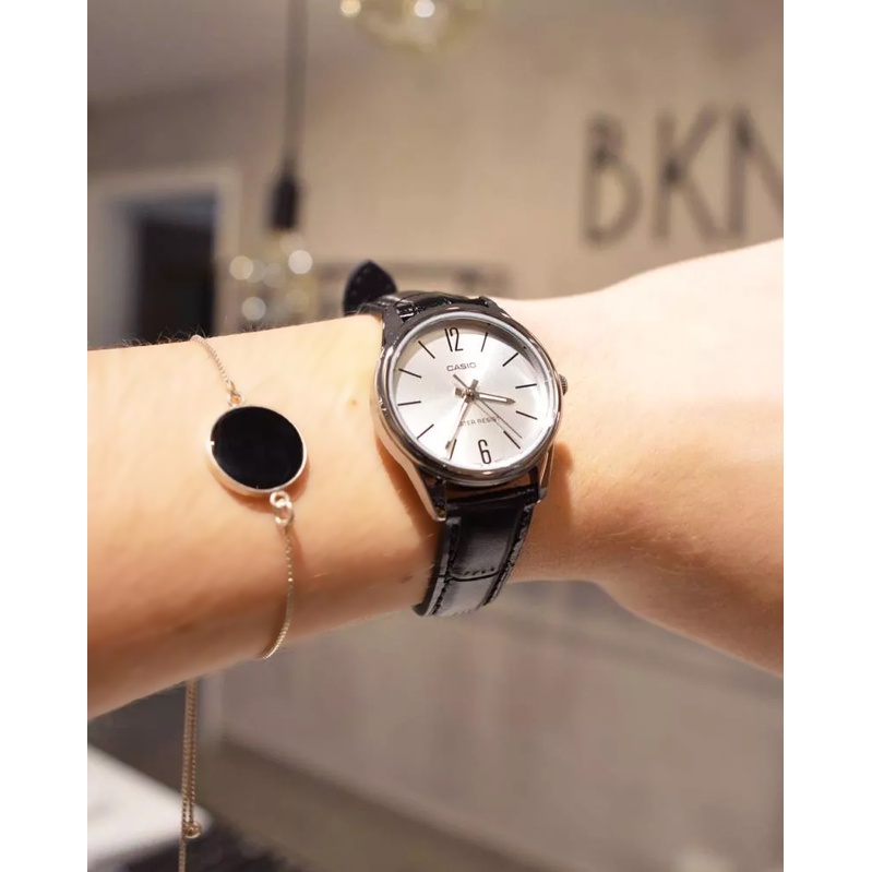 Đồng Hồ Nữ Casio LTP-V005L-7BUDF Dây Da - Mặt Số Màu Trắng