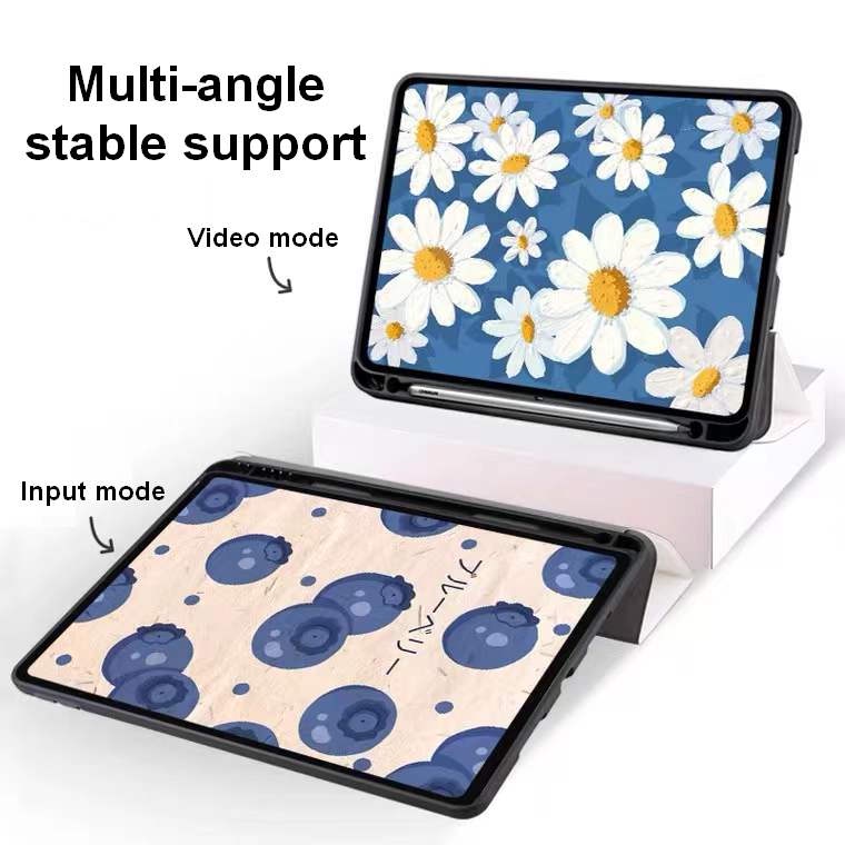 Ốp Máy Tính Bảng Da Mềm Chống Rơi Hình Gấu Màu Cam Có Ngăn Đựng Bút Chì Cho Huawei V6 Matepad 11 Pro 10.8 '' Matepad 10 4