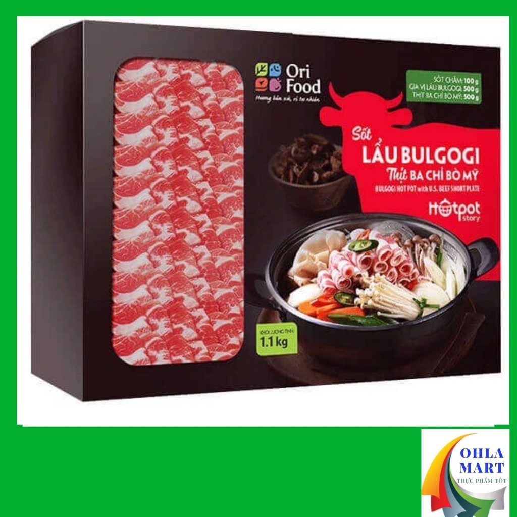 Lẩu Bulgogi Thịt Ba Chỉ Bò Mỹ (1,1 kg) Orifood {Chế Biến Nhanh Dễ Bảo Quản} Ohlamart