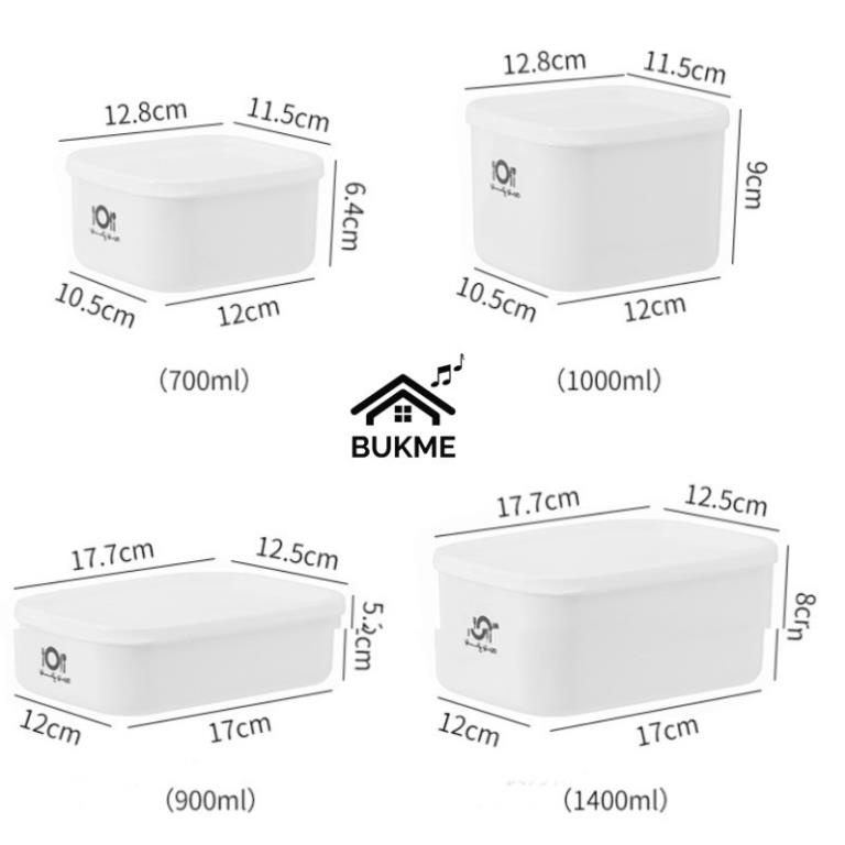 Hộp Nhựa Đựng Thực Phẩm Tủ Lạnh, Lò Vi Sóng, Đựng Cơm, Bảo Quản Thức Ăn, Hộp Trữ Đông Đồ Ăn - GDNC0361