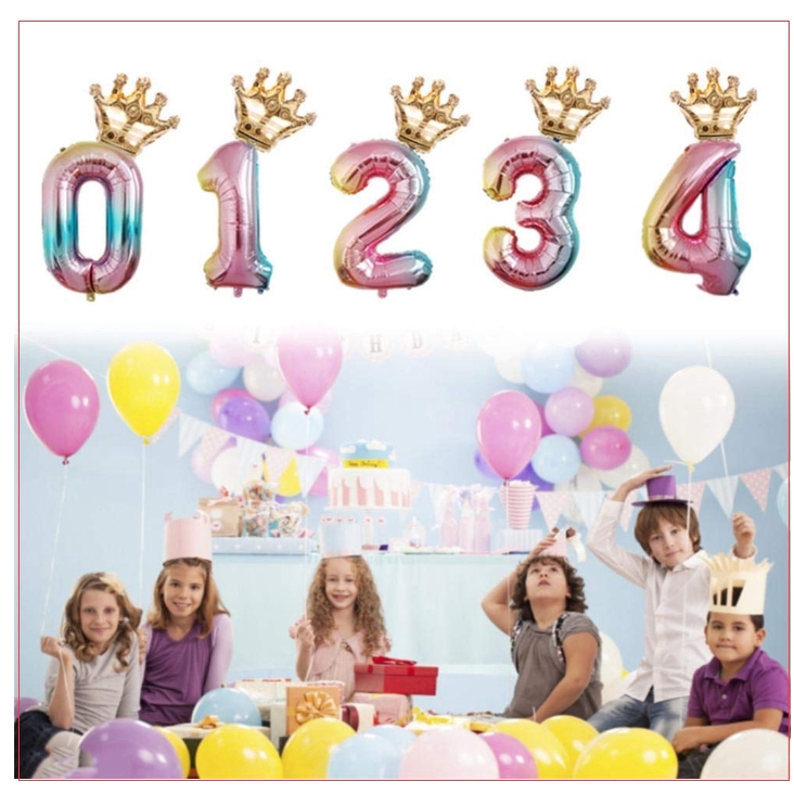 Bong bóng trang trí hình chữ số 32 inch