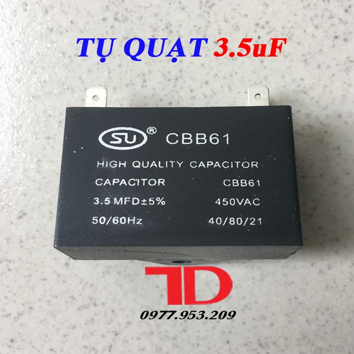 Tụ Quạt 3.5uF, Tụ điện dùng cho quạt máy điều hòa