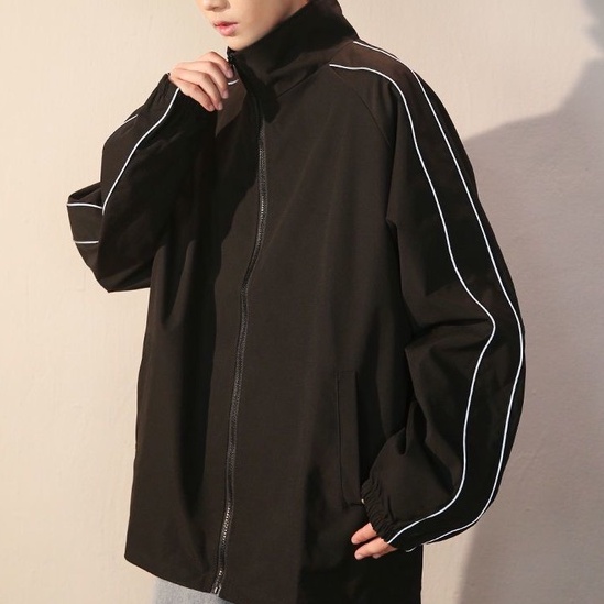 Áo khoác cardigan cổ đứng có khóa kéo phong cách Hàn Quốc thời trang trẻ trung dành cho cặp đôi