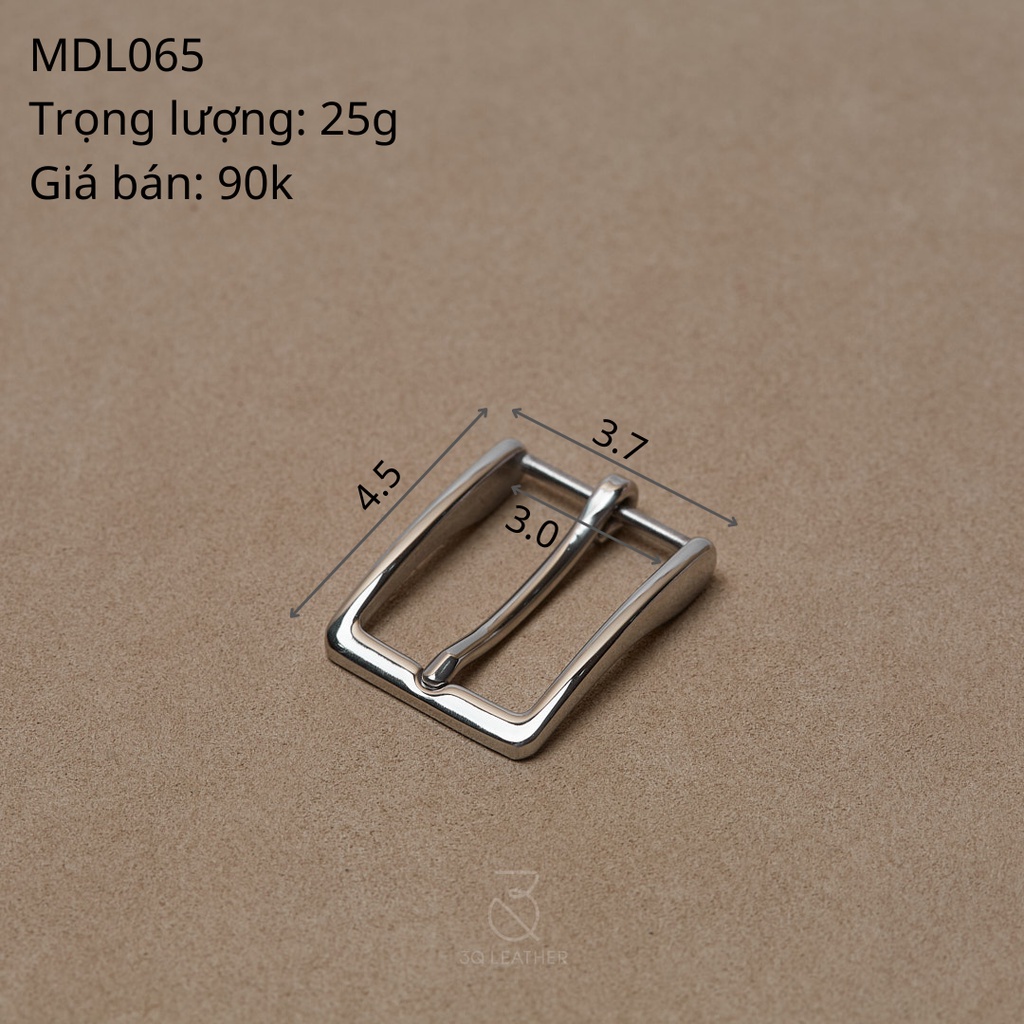 Mặt dây lưng Nam Nữ màu Bạc, mã MDL065, size 30mm, chất liệu thép không gỉ, mắt thắt lưng nam