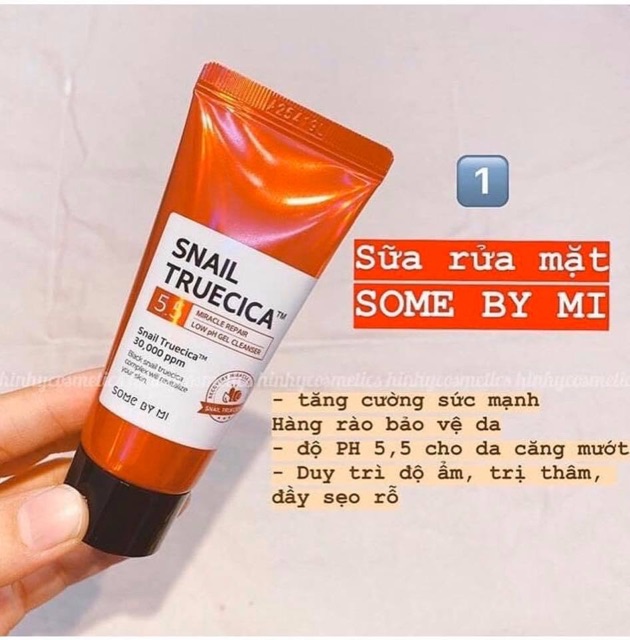 Bộ dưỡng da ốc sên Mini SOME BY MI Snail Truecica Miracle Repair Starter Kit