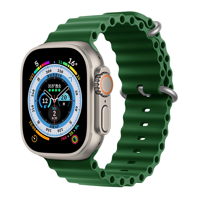 Dây Đeo Đồng Hồ Bằng Silicone Cho iwatch ultra Series 6 / 5 / 4 / 3 / SE 41mm45mm Apple 49mm Ip iwatch band 8 Series 7 6 5 4 SE