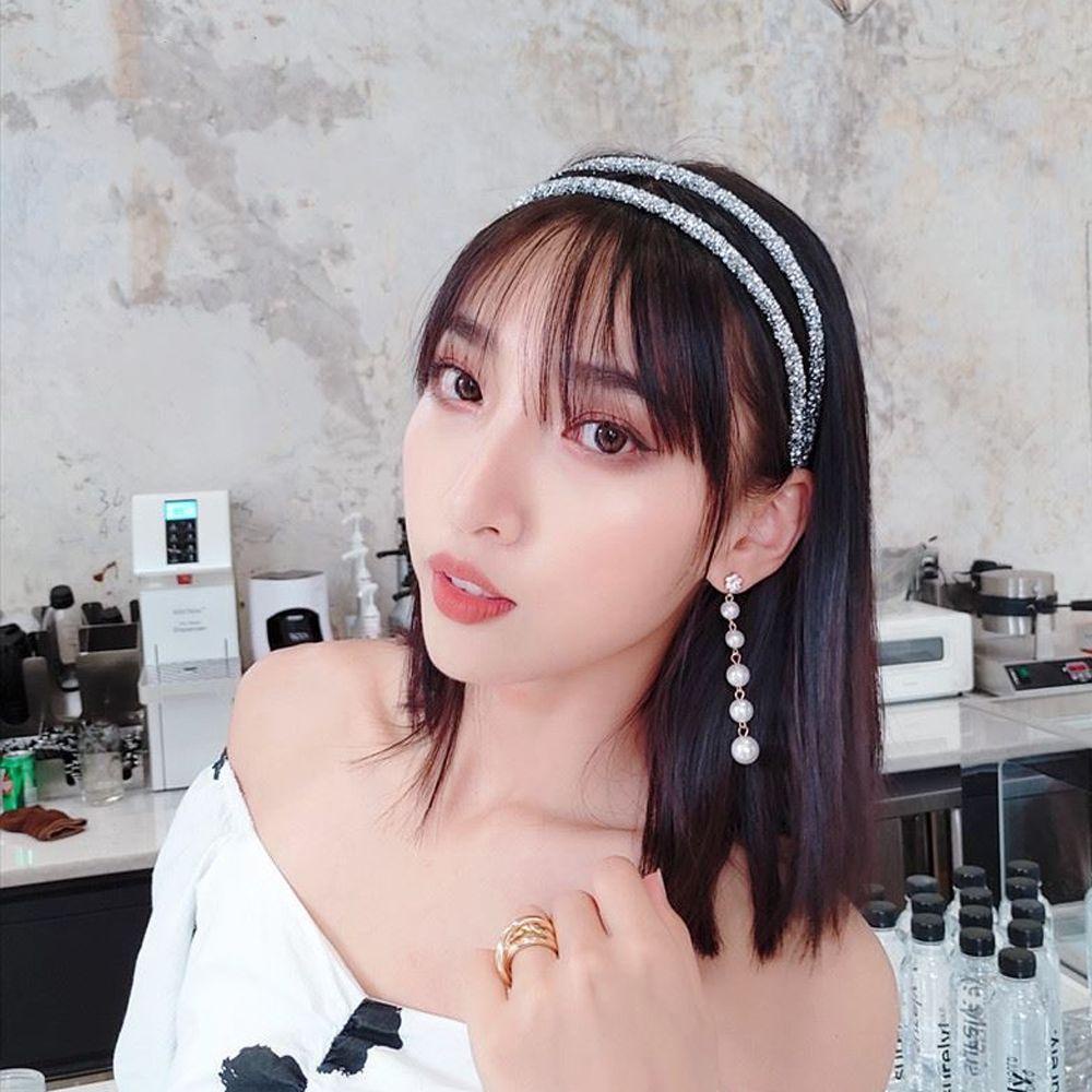 IVORY Băng Đô Cài Tóc Đính Đá Thời Trang Cho Nữ