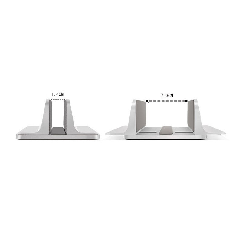 Đế dựng Laptop, Macbook kẹp đứng chất liệu nhôm nguyên khối tùy chỉnh kích thước - Spa Laptop