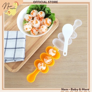 Khuôn lắc cơm viên tròn ăn dặm cho bé