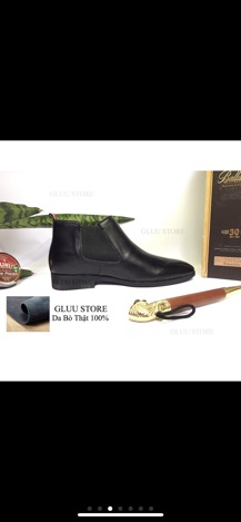 CHELSEA BOOT Da Bò 100% Cổ Lửng