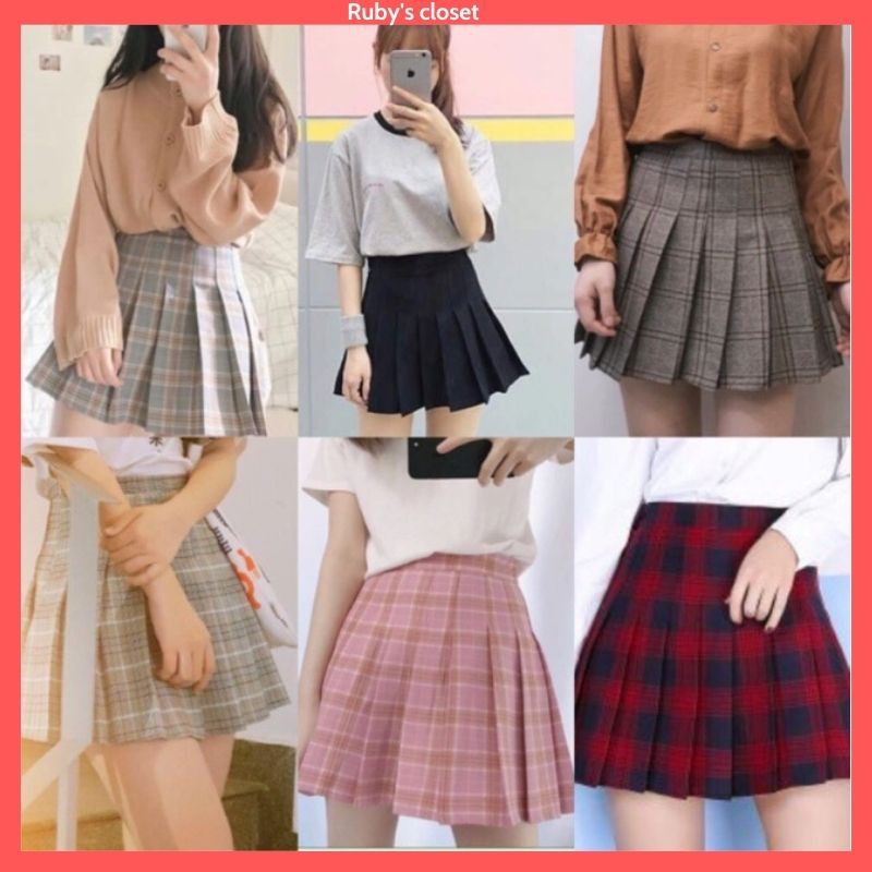 Chân váy tennis caro - Chân váy ngắn chữ a mặc cực xinh (Hàng Quảng Châu cao cấp)