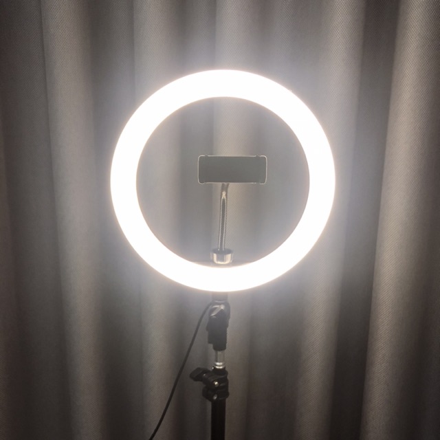 Đèn livestream size 26cm hỗ trợ ánh sáng live, quay video, makeup, spa