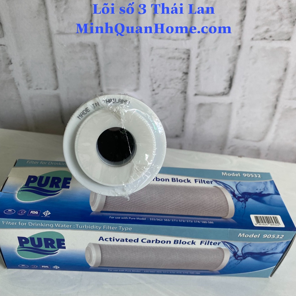 Bộ 3 lõi lọc Pure 123 Thái lan ❤️NHẬP KHẨU CHÍNH HÃNG Pure Thái Lan❤️ Bộ lọc thô máy RO, ion kiềm