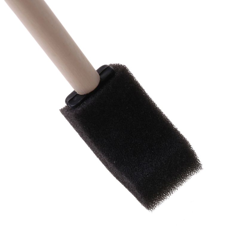 Bộ Cọ Xốp Cán Gỗ 1 Inch Siêu Nhẹ Dùng Sơn Acrylic