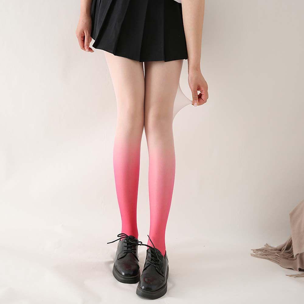 Vớ Dài Siêu Mỏng Co Giãn Màu Gradient Phong Cách Lolita Gợi Cảm Cho Nữ