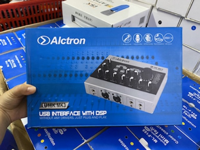 Sound card Alctron u16k mkii usb hỗ trợ nguồn 48v- sound card U16k tương thích tất cả các dòng mic thu âm