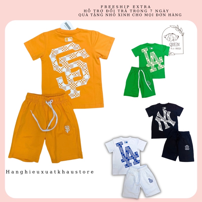 Sét MLB KID CHECKERBOARD ,bộ cho bé Made in VN full tag code