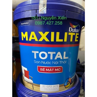 MAXILITE sơn nội thất bề mặt mịn siêu trắng 15L