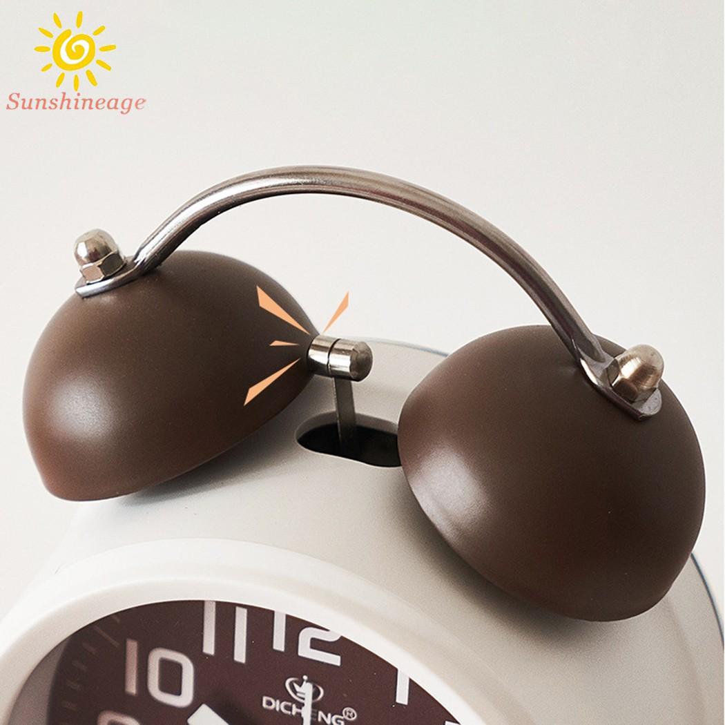 Alarm Clock Bedside Clock Loud No Snooze Button Simple Bell Vintage 3D Dial