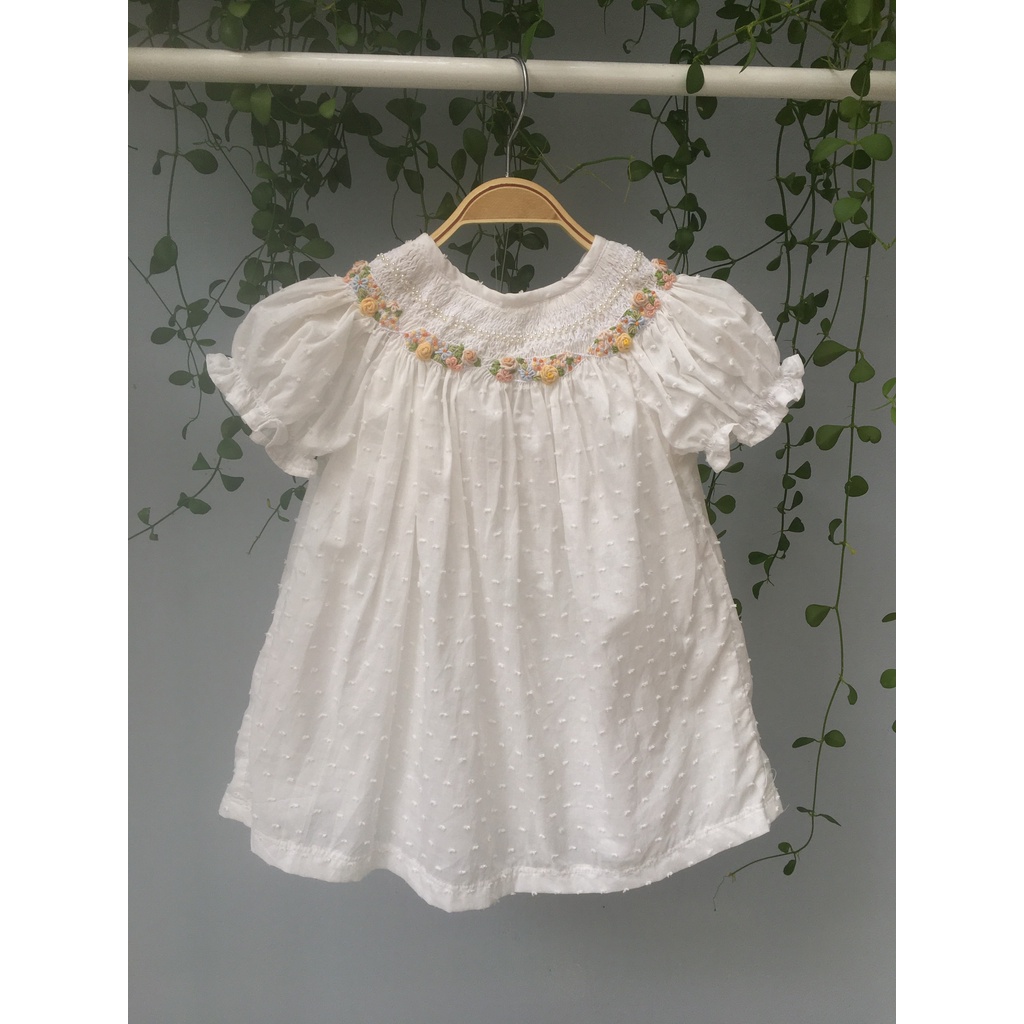 ĐẦM SMOCK ĐÔI MẸ VÀ BÉ THUYỀN HOA