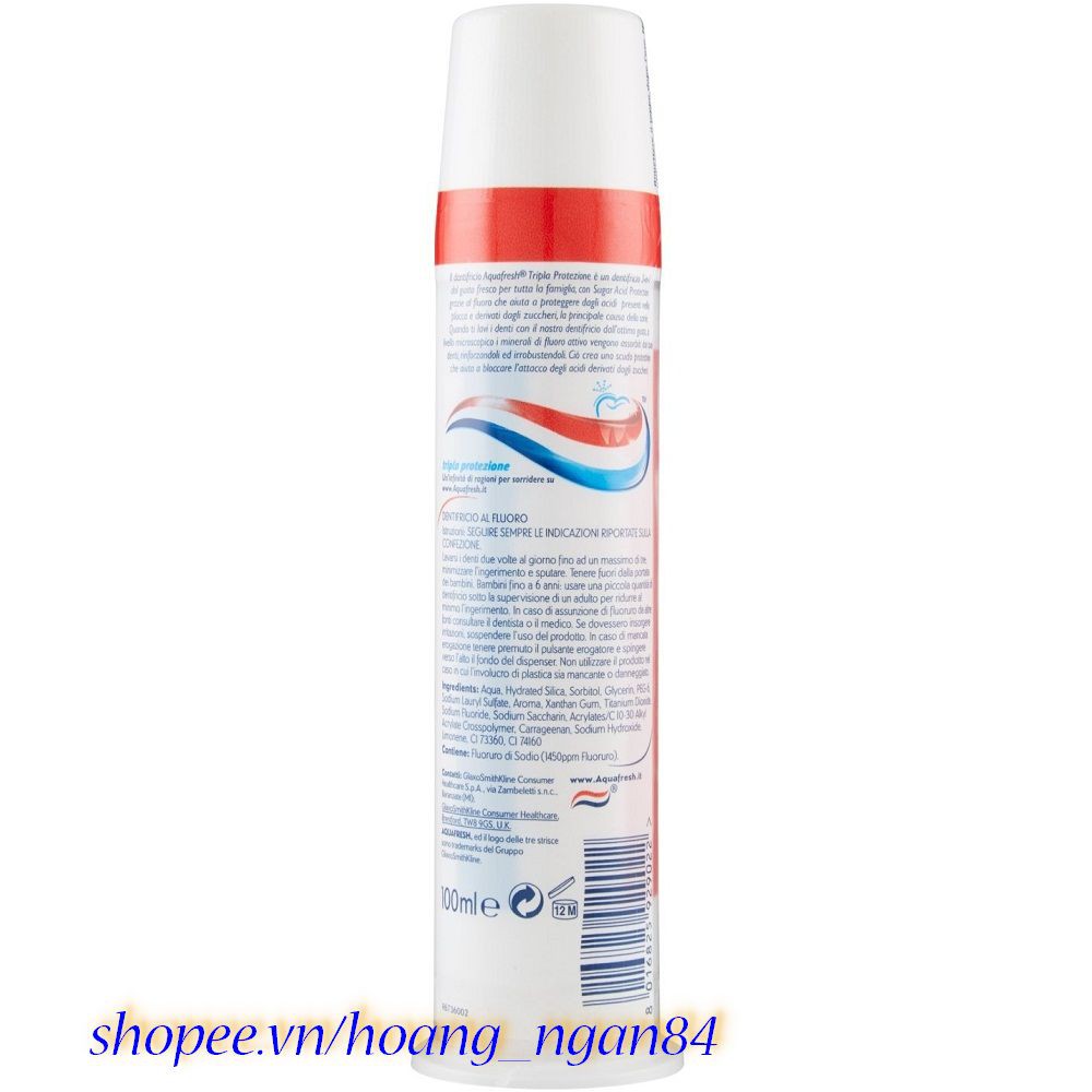 HOT Kem Đánh Răng 100ml Aquafresh Dành Người Lớn Chính Hãng. 2020 new