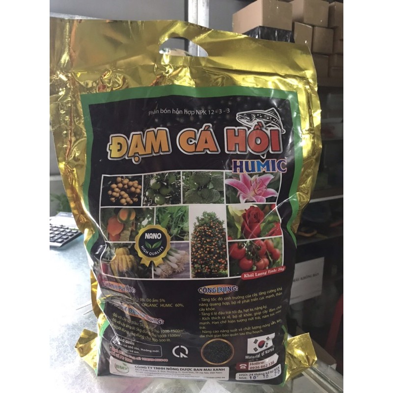 Đạm Cá Hồi + Humic chuyên dùng hoa Hồng &amp;Rau Màu (gói 200g)