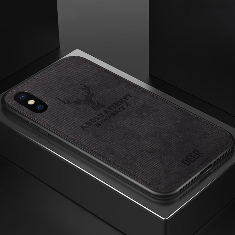 Ốp điện thoại TPU mềm chống bám vân tay in hình con nai cho Iphone Xs Max 6 6s 7 8 Plus X Xs Xr