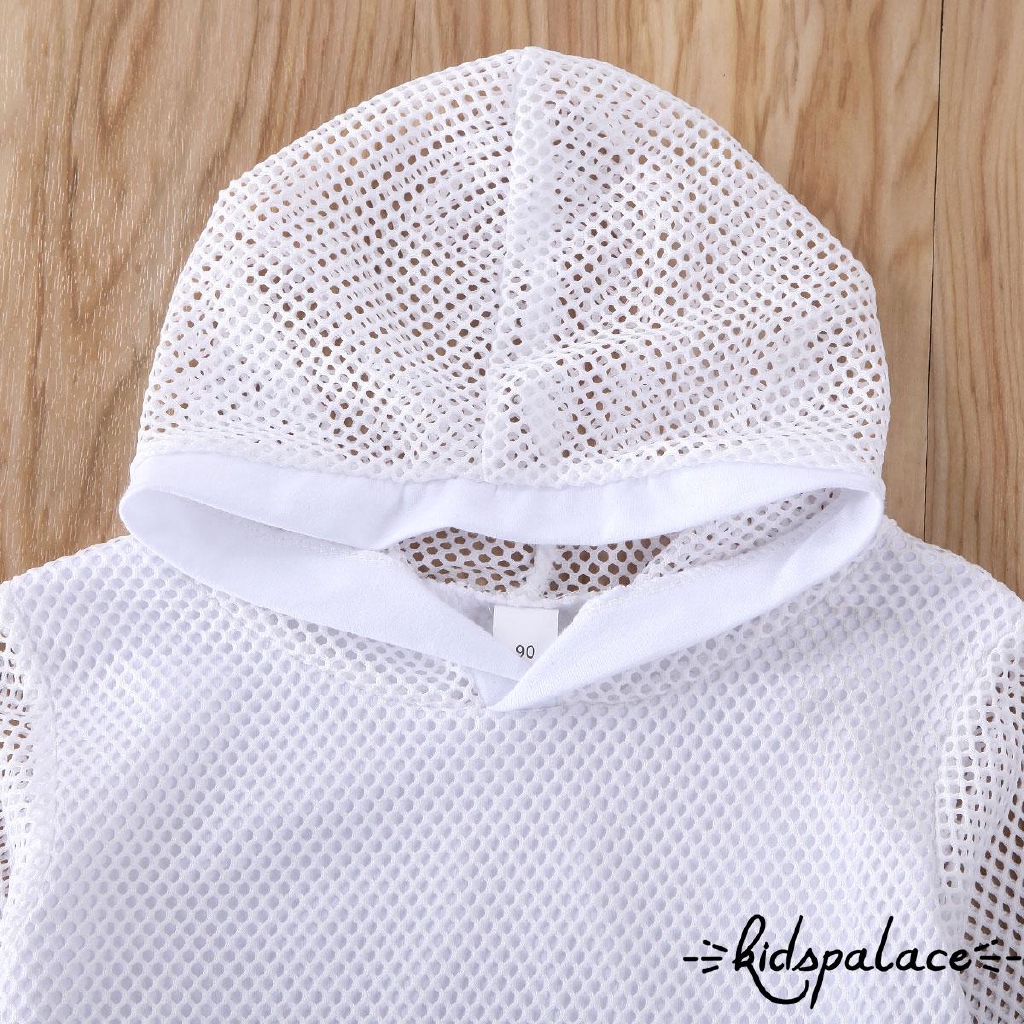 Áo hoodie phối lưới + Chân váy xòe xinh xắn cho bé gái