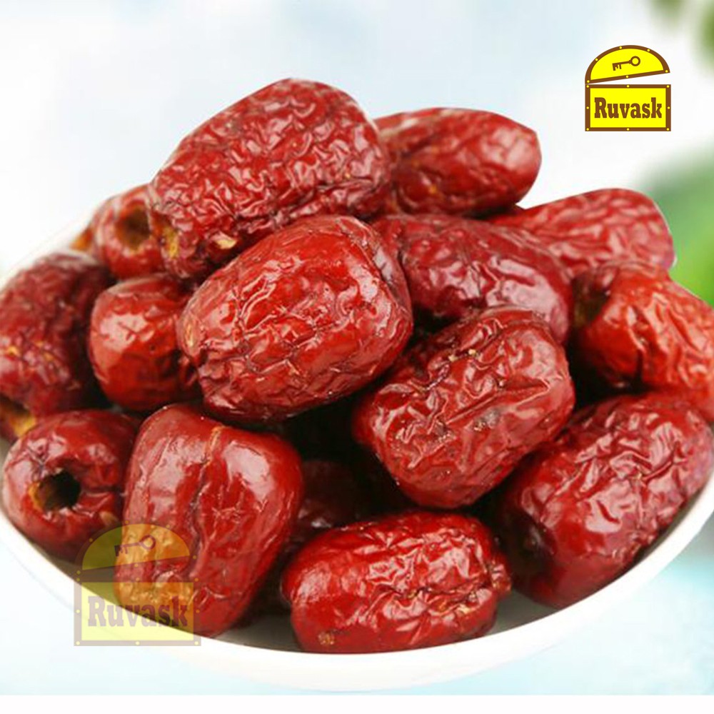 Táo Đỏ Hàn Quốc Sấy Khô 500g - Quả Táo Đỏ NHẬP KHẨU Bổ Dưỡng Quả To (Ruvask chuyên hạnh nhân, óc chó, mac ca, hạt dẻ )