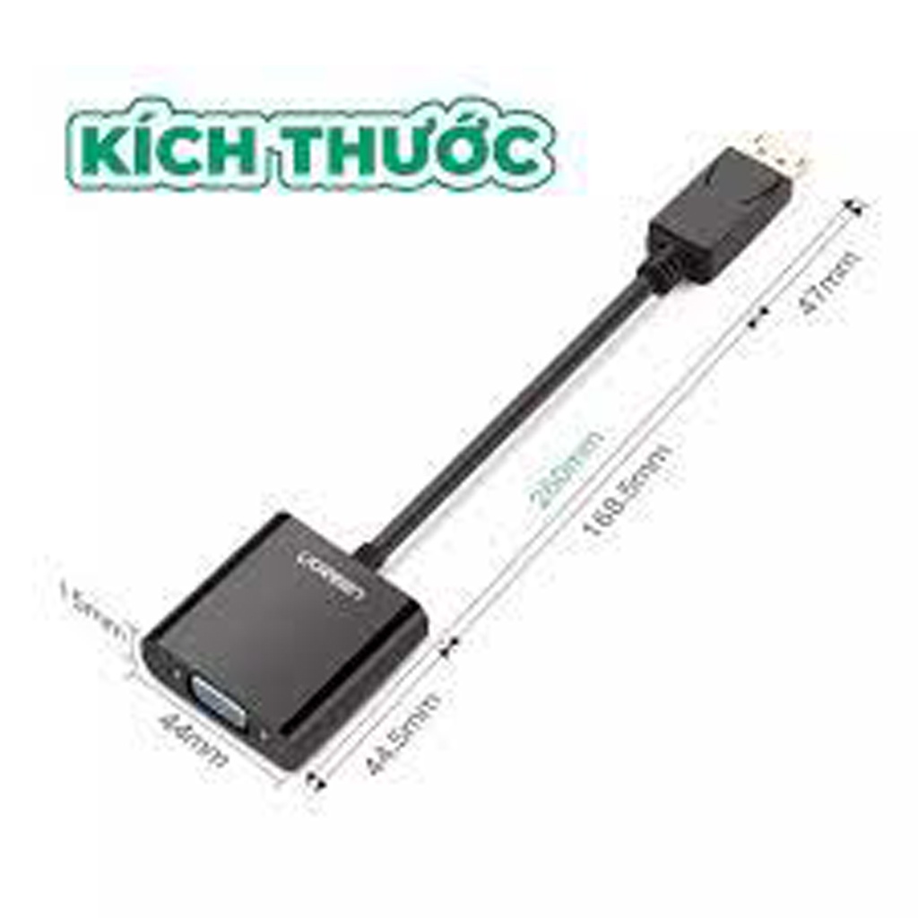Cáp Displayport to VGA Cao Cấp Ugreen DP109 chính hãng