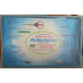 bộ dụng cụ kỹ thuật cắt khâu Thêu lớp 5 (hàng chính hãng mic)
