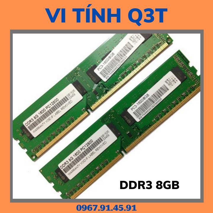 Ram PC 8Gb DDR3 DDR3L, Ram Máy Tính Bàn 8Gb Bảo Hành 3 Năm