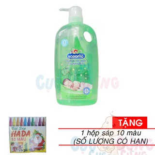 Sữa tắm gội Kodomo cho trẻ sơ sinh 800ml  Tặng 1 hộp sáp 10 màu