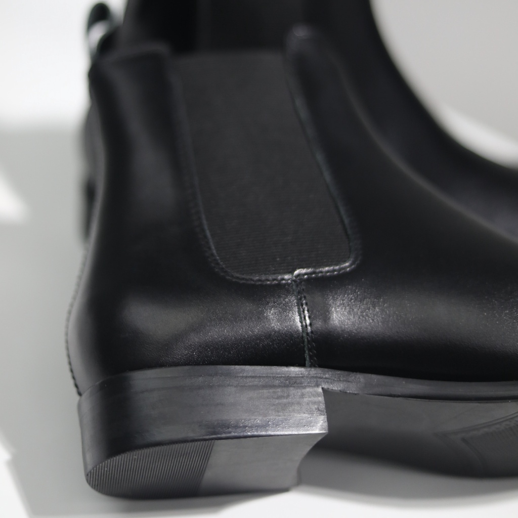 Giày Chelsea Boot Hood - Da bò nguyên tấm & Đế fip gỗ cao 3cm - Bảo hành 12 tháng