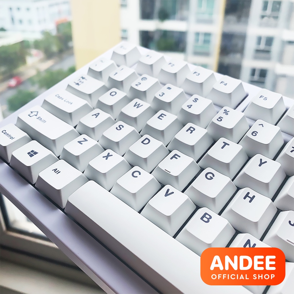 Keycap nút bàn phím Minimalist BOW dyesub PBT màu đẹp 125 nút dành cho bàn phím cơ