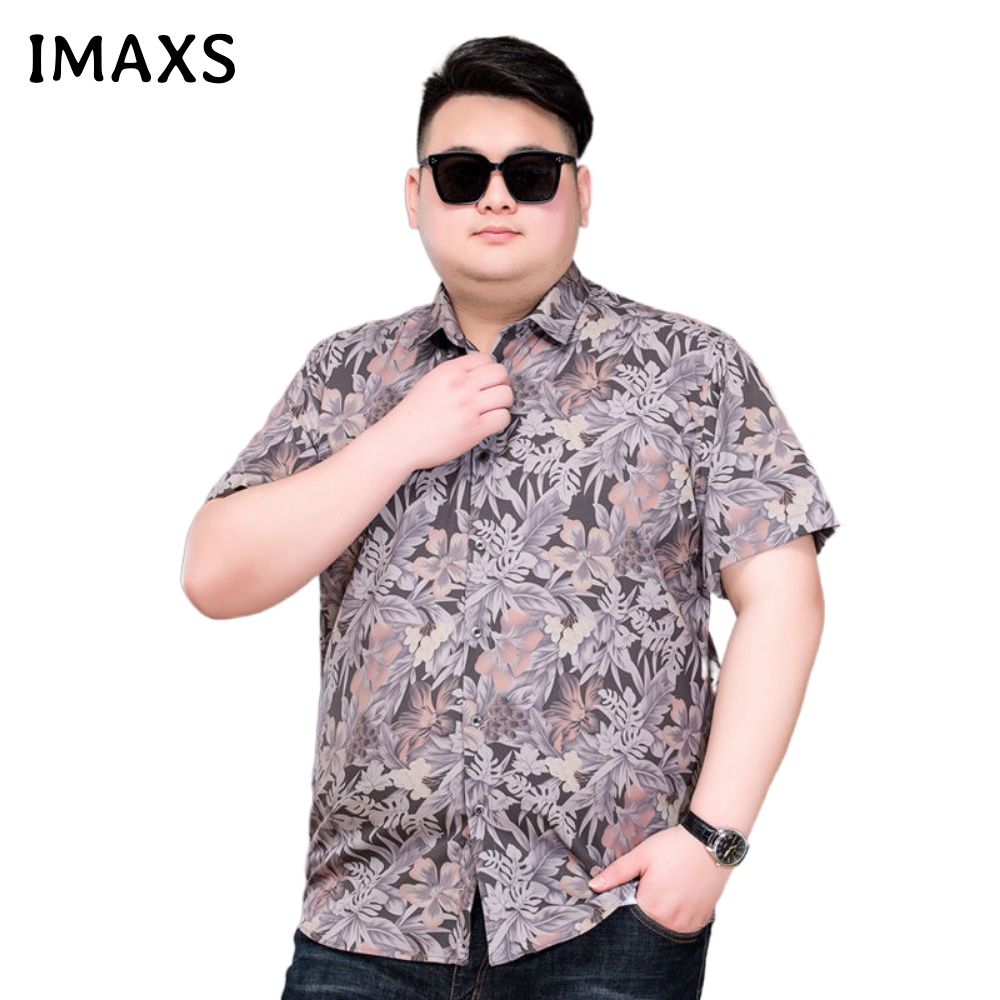 Áo Sơ Mi Tay Ngắn Dáng Rộng In Họa Tiết Trẻ Trung Hợp Thời Trang Công Sở Cho Nam 60-175KG