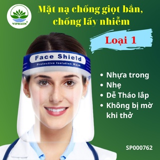 [Loại 1, 10 cái] Mặt nạ phòng dịch, tấm chắn phòng dịch, kính chắn giọt bắn Face shield (Túi 10 cái)