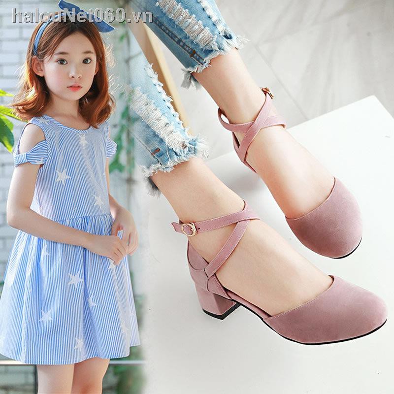Giày sandal cao gót xinh xắn cho bé gái 10-12 tuổi