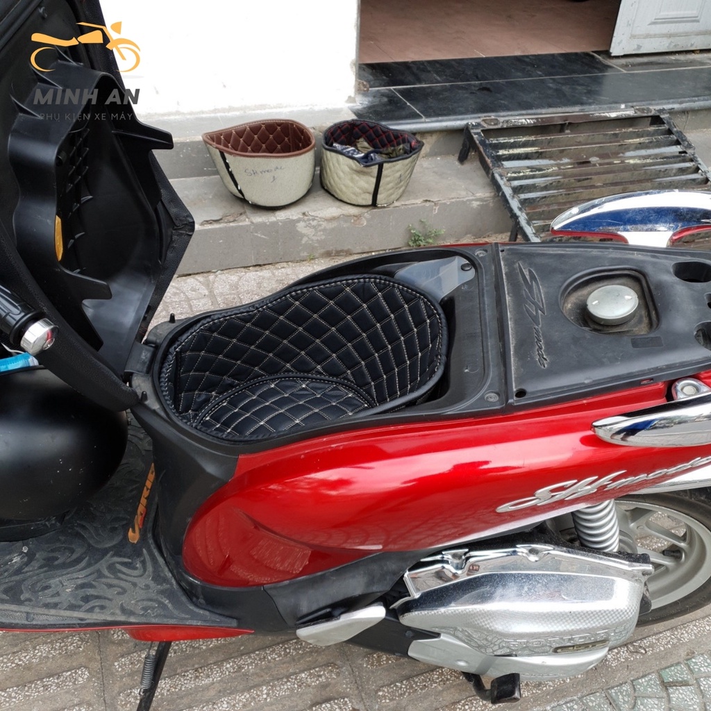 Lót Cốp Da Cách Nhiệt Chống Sốc Lót Cốp Xe Máy Honda SH Mode 2015-2021 Có Túi Đựng Giấy Tờ Minh An