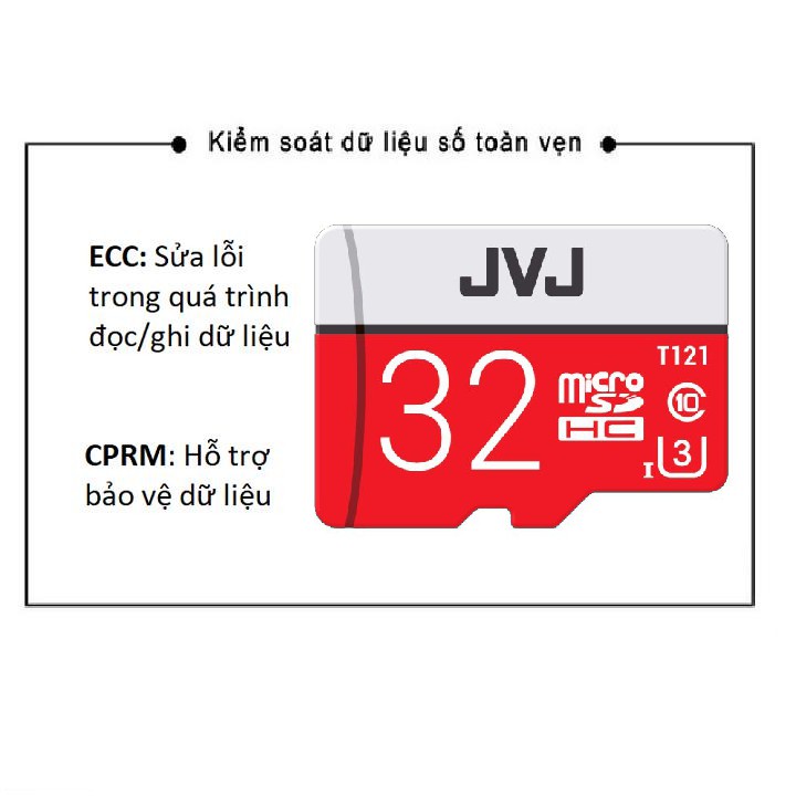 Combo 2 Thẻ nhớ 32Gb JVJ Pro U3 Class 10 – Chính hãng chuyên dụng camera, tốc độ cao