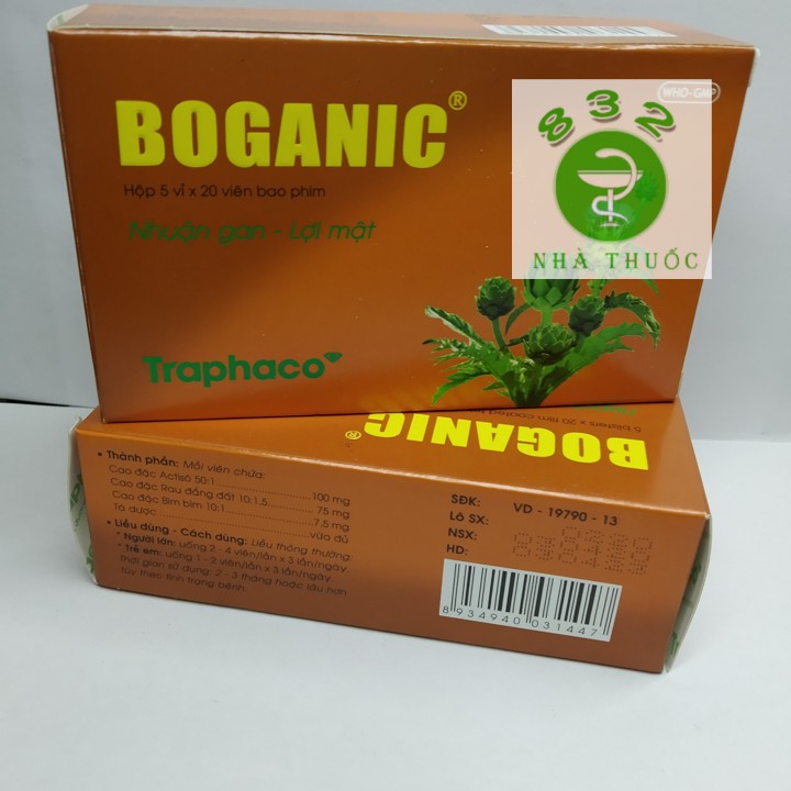 Giải độc gan BOGANIC hộp 100 viên