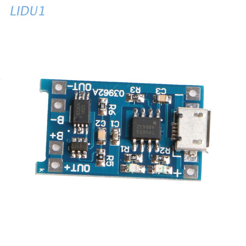Bảng Mạch Sạc Pin Lithium Lidu1 Micro 5v 1a Usb 18650 Sự Bảo Vệ