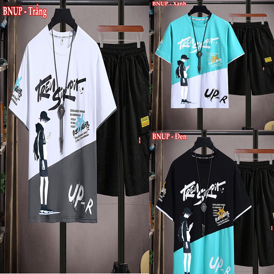 Đồ bộ nam .Bộ nam unisex phong cách Hàn quốc chất vải cotton cao cấp MÃ BỘ BNUP