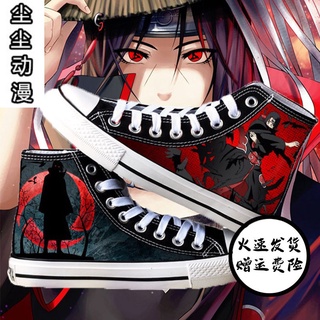 Giày Thể Thao Canvas Cổ Cao In Họa Tiết Anime Naruto Thời Trang Cho Nam20210801