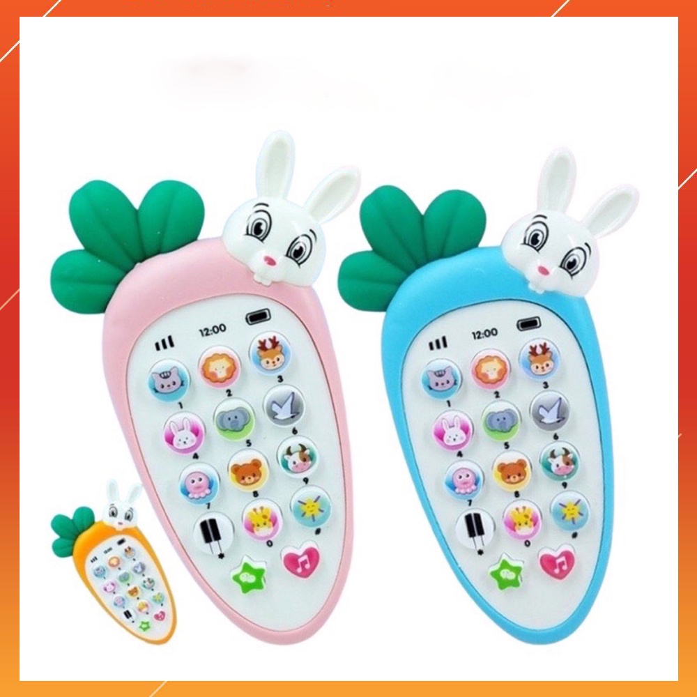 Điện Thoại Đồ Chơi Phát Triển Khả Năng Âm Chạc Cho Bé tặng kèm pin và dây đeo